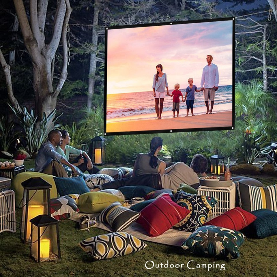 Projection Screen Portable Projector Screen 100 Inch 120 Inch 150 Inch 16:9,Outdoor Movie Screen for Travel Home Theater
